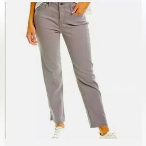 New NYDJ Curves 360 Slim Straight Leg Ankle Side Jeans in Mineral PLUS sz 28W